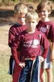 In line for pre-game drills