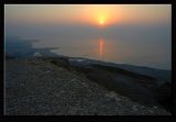 Sunrise above the mountains of Edom