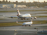 BA 747 headed for takeoff