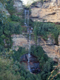 Low waters at Katoomba Falls
