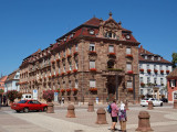 In front of the church