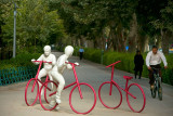White cyclists - Esfahan