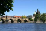 charles bridge from kampa island