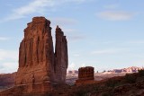 Arches NP -- Courthouse Towers from Park Avenue trail