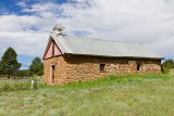 Abandoned church at San Isidro cemetery, south of Mora, NM