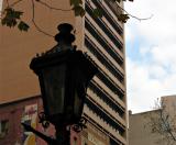 Old lamp silhouette