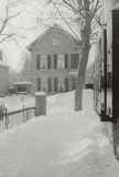 Dad already had been busy shovelling snow to create a way out the door