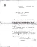 Letter from Queen Wilhelmina to Jacques Bosmans