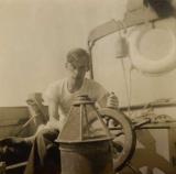 Dad sailing, NYC,  June 1948