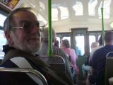 Ern on a Blackpool tram!