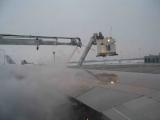 Montreal airport and plane de-icing