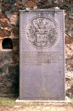 One of the headstones within St. Pauls Church
