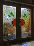 Woods Inspired Stained Glass Doors