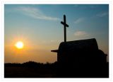 Sunset over the chapel above San Stefanos