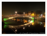HaPenny bridge over the River Liffey at night