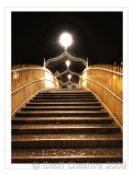 Hapenny bridge over the Liffey at night
