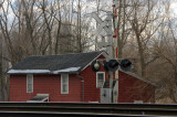 red house by the tracks