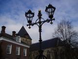 Church and lamppost