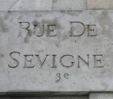 Old rue de Sevigne sign