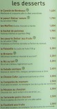 Classcroute Menu  - Les Desserts