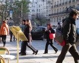 Place St-Germain-des-Pres - Red Hair, Adidas Sportswear, Orange Coat