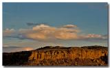 Cliffs at sunset, Chaco Canyon