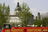 Hats at sightseeing bus