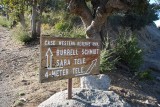 THIS SIGN MARKED THE TRAIL UP TO THE EVENING SUNSET AND THE SARA TELESCOPE