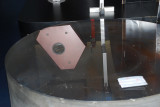 THIS IS THE PLUG CUT OUT OFTHE CENTER OF THE PRIMARY MIRROR OF THE 15 TON MAYALL TELESCOPE