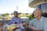 BOB AND MARY DRAEGER JOINED US FOR A MEAL AT PAISANS