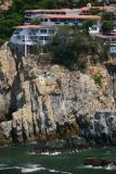 Location of Cliff Divers show in Acapulco