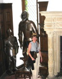 Susan with Austrian Giants Suit of Armor in Reichsburg Castle