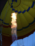 Burner Heating Air in Balloon