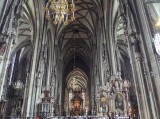 Inside St. Stephens Cathedral in Vienna
