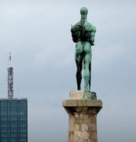 Statue (The Victor) Seen from Top of Kalemegdan Fortress