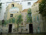 Painted Building in Skadarlija (Bohemian Quarter of Belgrade)