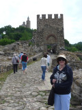 Going Up the Hill to Tsarevets Turnov (12th Centruy Fortress) in Veliko Tarnovo, Bulgaria