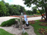 Susan in Herastrau Park in Bucharest