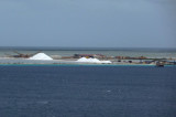 Sailing Past Sea Salt Mounds of Bonaire