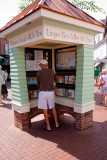 Tom checks out the information kiosk in Cape May