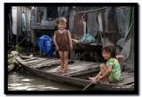 Kids Playing Around the Floating Village, Chau Doc, Vietnam