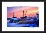 sunset at the boatyard...