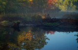 Autumns early light on beaver pond