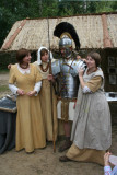 Roman legionary together with Ladies