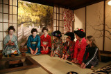 Young visitors in Tea House
