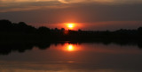Sunset at Biskupins Lake