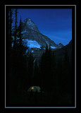 Our Tent and Assiniboine at Dusk