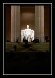 Many nighttime observers at the Lincoln Memorial