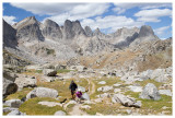 Steve and Norah and Cirque of the Towers in the distance