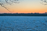 Blue Ice At Sunset